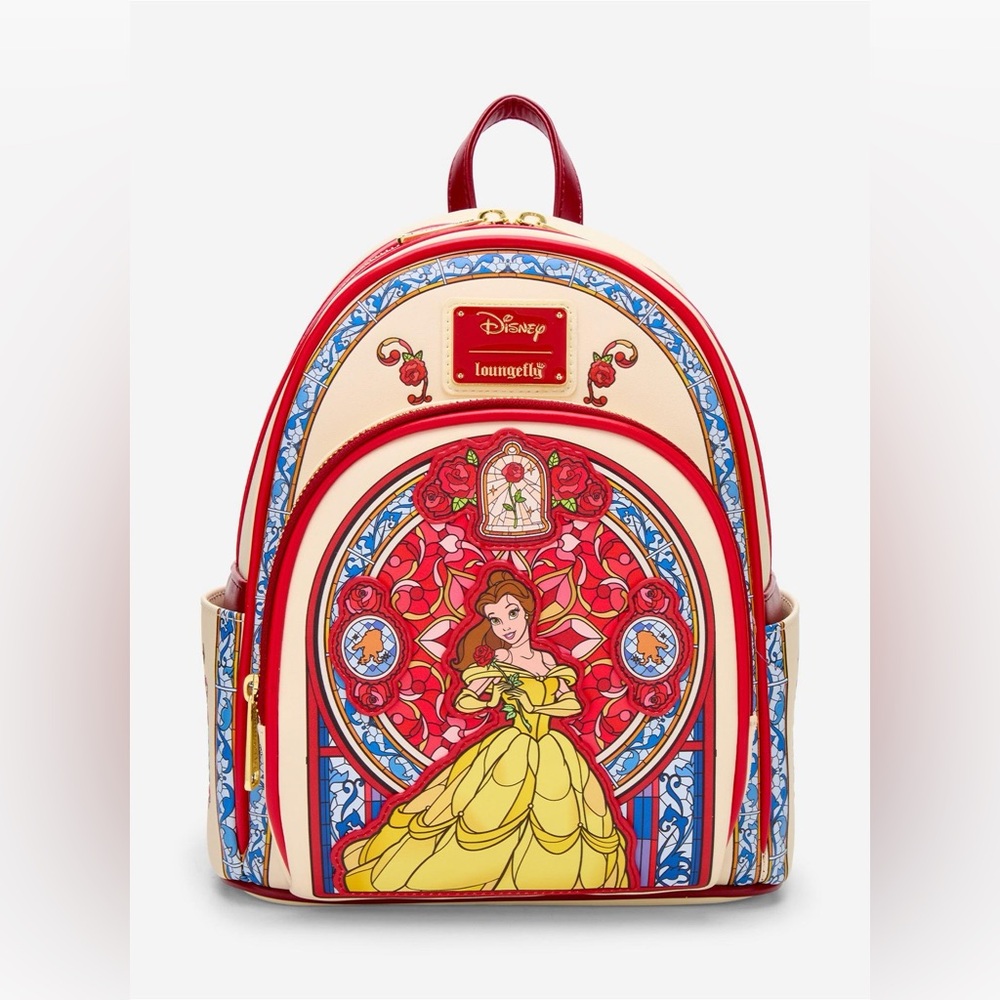 Loungefly Disney Beauty & the Beast Belle Stained Glass Portrait Mini Backpack